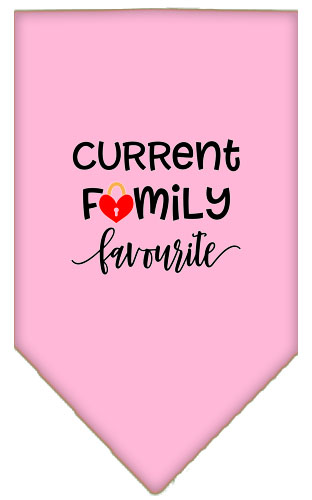 Family Favorite Screen Print Bandana Light Pink Large